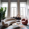 Modern Design Semi Circle Hotel Sofa Round Velvet Fabric Sectional Curved Sofas for Living Room Set