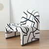 Modern Hotel Guest Room Leisure Velvet Fabric Sofa Chairs Whole sponge Lounge armchair Living Room Chair