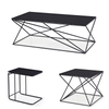 Modern Creative Rectangular Metal Coffee Table Tempered Glass Office Coffee Table Side Table