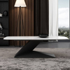 European Modern Living Room Furniture Tea Table Stainless Steel Marble Center Coffee Table