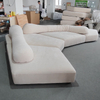 Modern Design Living Room Furniture Set Salon Couch Hotel Lobby Velvet L-shaped Corner Sofa Modular Sofa