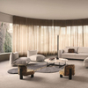 Simple and Modern Design Three Seater Sofa Comfortable Cushioned Living Room Hotel Apartment Leisure Furniture Fabric Couch