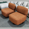 Italian Minimalist Rotating Single Sofa Living Room Furniture Hotel Villa Fabric Leisure Lounge Chair