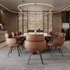 Modern Leather Swivel Dining Chair with Metal Mold Sponge Frame for Home Furniture Restaurant Chair in Apartment or Hotel Use