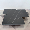 Modern Luxury Living Room Coffee Table Minimalist Slate Rectangular Design Home Furniture Stainless Steel Marble Coffee Table