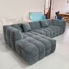 Modern Minimalist Design Modular Sectional Sofa Set Living Room Furniture Couch Velvet Fabric L-shaped Sofa