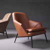 Nordic Lounge Armchair Leather Art Discussion Living Room Fabric Sofa Chair Designer Leather Leisure Chair