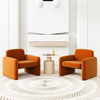 Modern Minimalist Design Leisure Sofa Chair Velvet Fabric Single Seat Vintage Lounge Chair for Home Living Room