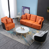 Luxury Furniture Corner Couch One Two Three Sofa Italian Modern Villa Living Room Leather Sofa Set