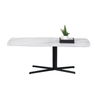 Modern Marble Coffee Table Metal Leg Marble Top Rectangular Round Table