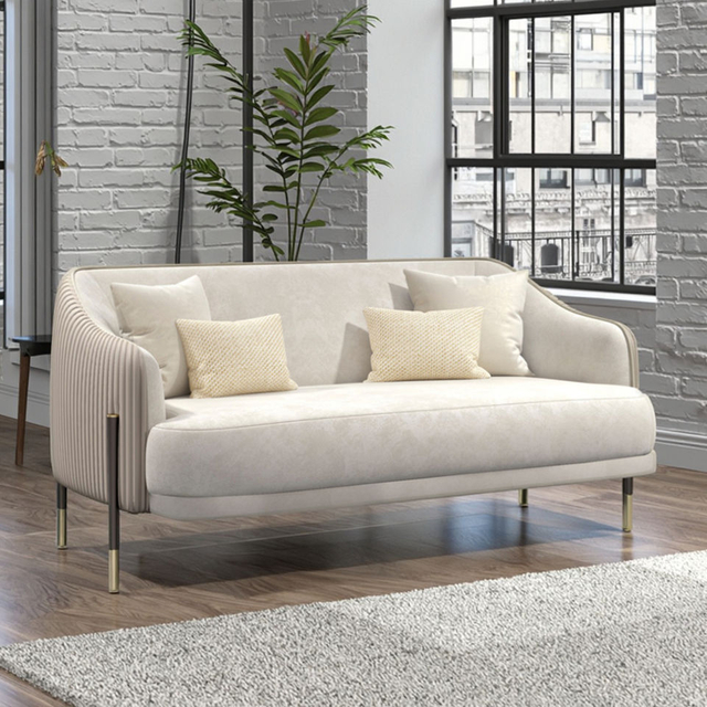 Nordic Light Luxury Three Seat Sofa Modern Simple Style Living Room Customized Color couch Chair Leisure Sectional Sofa set