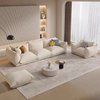 Modern Design Home Furniture Bread Shape White Boucle 3 Seat Sofa Set Sectional Couch Velvet Fabric Living Room Sofa