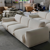 Modern Design Home Furniture Bread Shape White Boucle 3 Seat Sofa Set Sectional Couch Velvet Fabric Living Room Sofa