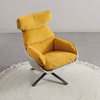 Modern Style Comfortable Armchair Living Room with High Backrest and Rotatable Velvet Fabric Leisure Lounge Chair