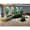 Modern Cobblestone Stone Nature Design Couch Velvet Fabric Sofa Set Modular Sectional Pebble rubble Furniture Hotel Lobby Sofa
