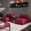 Modern Minimalist Designer Single Sofa Casual Lazy Chair Low Arm Velvet Fabric for Living Room Furniture One Seat for Small