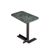Modern Luxury Small Coffee Table with Rectangle Marble Top & Gold Stainless Steel for Living Room or Hotel Corner Side Table