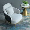 Italian Modern Beige Fabric Sofa Single Classic Living Room Furniture Single Person Sofa Chair