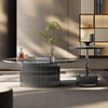 Minimalist Light Luxury Decorative Tea Table Combination Contemporary Marble Round Center Coffee Tables for Hotel Living Room