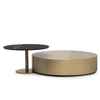 Hotel Luxury Modern Tea Corner Center Table Living Room Furniture Round Glass Top Stainless Steel Coffee Table