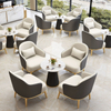 Nordic Design Metal Frame Lounge Chair Hotel Bedroom Home Furniture Modern Luxury Leather Leisure Armchair for Living Room