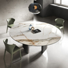 Modern Light Luxury Round Marble Dinning Table Nordic Hotel Dinning Furniture
