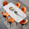 Modern Simple Dining Chair Household Nordic Style Leisure Light Luxury Coffee Hotel Leather Backrest Restaurant Chair
