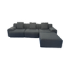Modern Velvet Fabric L-Shape Modular Compressed Sectional Sofa Lounge Corner Couch with Sponge Filling for Apartment Hotel Use