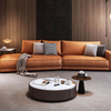 Italian Luxury High Quality Leather Sectional Sofa Modern Villa Living Room Furniture Hotel Lobby Lounge Sofa