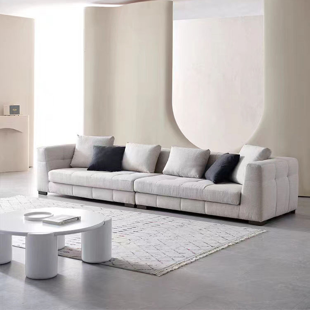 Modern Luxury Italian Living Room Furniture Sofa Set Hotel Lobby Fabric Sofa 3 Seats Fabric Villa Sofa Can Be Customized