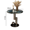 Modern Luxury Furniture Tea Table Design Stainless Steel Marble Sintered Stone Side Corner Table for Living Room Coffee Tables