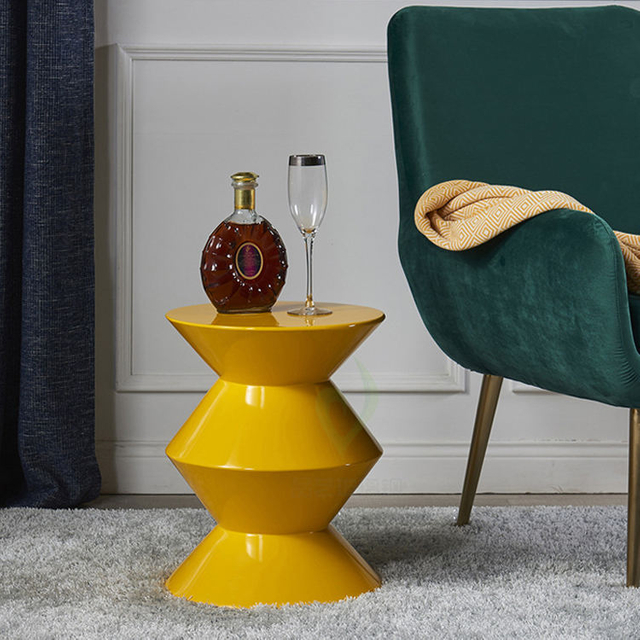 Home Modern Furniture Furnishings Fiberglass Nordic Luxury Funnel Design Side Table Bedroom