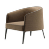 Modern Italian Design High-quality Solid Wood Chair Sitting Room Hotel Room Armchair Gray Velvet Leisure Chair