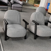 Northern Europe Modern Design Living Room Armchair Luxury Fabric Sofa Leisure Easy Chair Hotel Solid Wood Lounge Chair