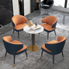 Modern Solid Wood Leather Hotel Restaurant Cafe Negotiation Chair Fabric Dining Room Furniture Wooden Dining Chair