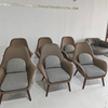 Modern Leisure Easy Chair European Upholstered Velvet Fabric Relax Lazy Easy Arm Wood Feet Hotel Living Room Lounge Chair