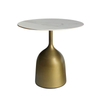 Living Room Traditional Vintage Furniture Design Ceramic Top Gold Metal Base Round Coffee Side Tables