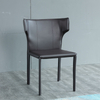 Modern Design Dining Room Chair Set Metal Frame Saddle Leather Hotel Cafe Restaurant Dining Table and Chair