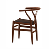 Nordic Modern Metal Dining Chair Furniture Steel Wood Look PU Soft Seat Walnut Leg Side Design Dining Room Chair