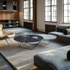 Nordic Light Luxury Marble Coffee Table Modern Simple Black Metal Creative Center Table Living Room Furniture Side Table