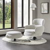 Italian Style Armchair Luxury Villa Living Room High Backrest Fabric Swivel Leisure Lounge Accent Chair Sofa Chair