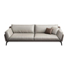 Foshan Factory Modern Living Room Sofa Pu Leather OEM Customized Metal Leg 1+1+3 Apartment Home Office Sofa Set