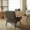 Mid-century Wabi-sabi French Accent Chair Streak Single Sofa Chairs Wood Frame Lounge Relax Living Room Home Furniture Armchair