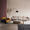 Italian Minimalist Single Person Fabric Sofa Leather Fabric Combined with Living Room Single Person Sofa Luxury