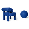Modern Design Single Armchair Blue Velvet Fabric Hotel Villa Living Room Furniture Leisure Chair