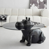 Factory Price Creative Design Round Tea Table Modern Home Villa Living Room Hotel Furniture Tempered Glass Coffee Table