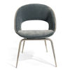 Italian Style Dining Room Furniture Fabric Dining Chair Modern Luxury Design Gold Steel Legs Home Kitchen Dinner Chair