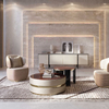 Factory Customized Hot Selling Villa Living Room Furniture Luxury Modern Leather Coffee Center Table