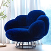 Modern Luxury Living Room Leisure Chairs Home Furniture Tufted Velvet Plush Fabric Puff Bear Paw Cute Sofa Single Lounge Chair