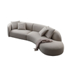 Modern Curved Creative Sofa Hotel Lobby Negotiation Area Living Room Furniture Velvet Cloth Sofa